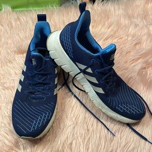 Adidas Asweego Mens Sz 13 Running Shoes‎ Blue White Athletic Trainer Sneakers